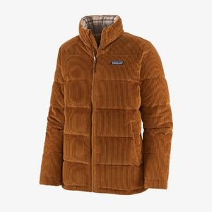 Patagonia Fjord Corduroy Puffer Jacket L Large Wood Brown